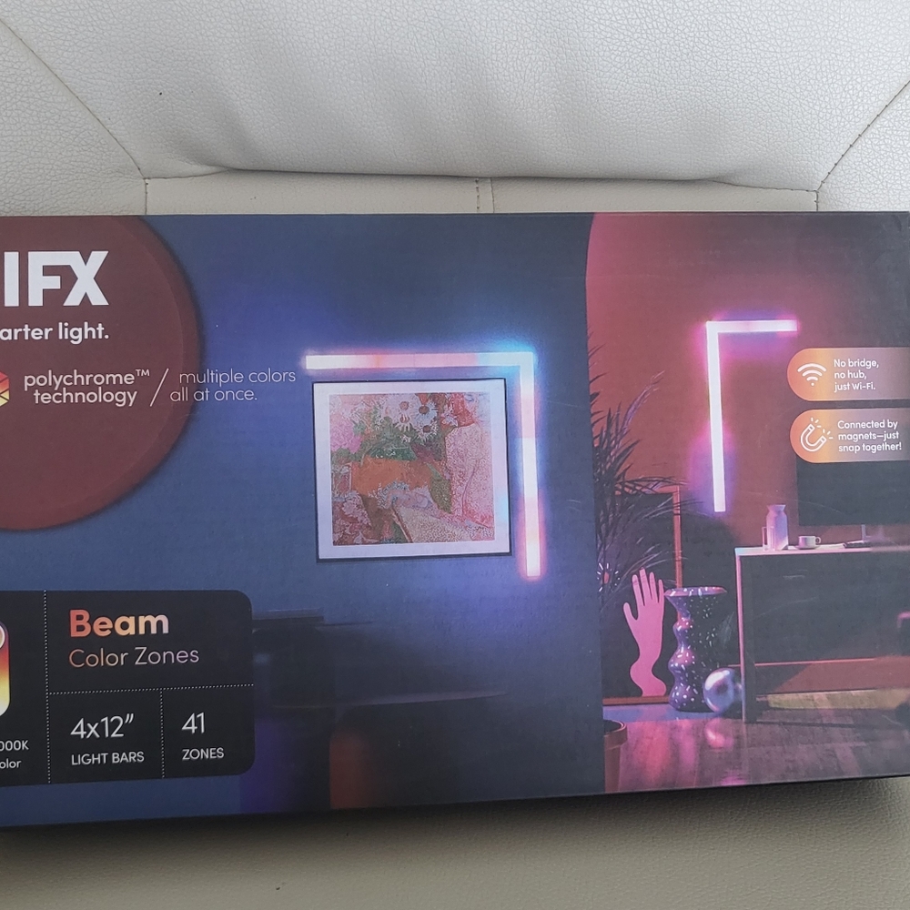 12 in. Multi-Color Smart Wi-Fi LED 4X Beam Light Kit and Corner, Works with Alex